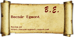 Becsár Egmont névjegykártya