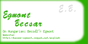 egmont becsar business card